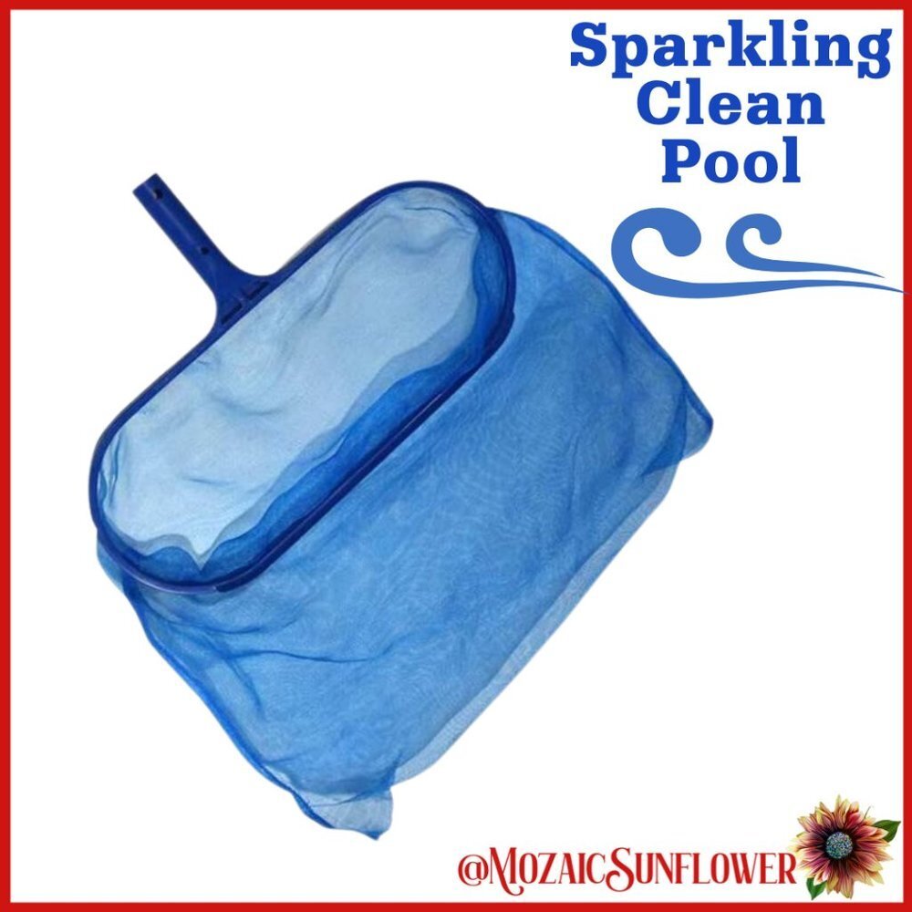 Swimming Pool Skimmer Net With Deep Bag Leaf Skimmer Net Fine Mesh